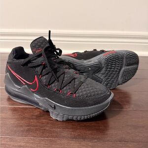 Nike Black and Red Athletic Sneakers